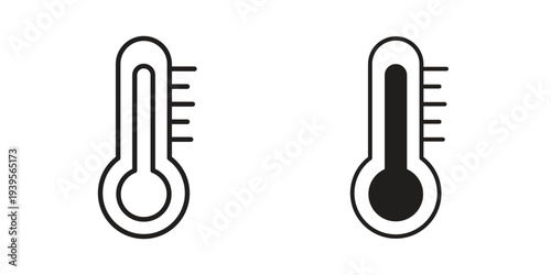 Thermometer icon in a simple, black and white style.