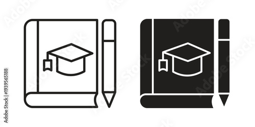Thesis icon in a simple, black and white style.