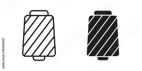 Thread icon in a simple, black and white style.