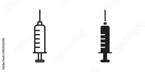 Vaccination icon in a simple, black and white style.