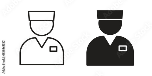 Valet icon in a simple, black and white style.