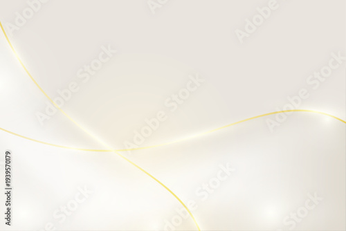  高級感ある灰色　ゴールド曲線グラデーション抽象背景デザイン

