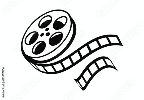film strip, movie cinema icon,  film reel movie vector art, film strip frame silhouette vector illustration 
