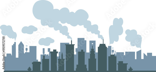 Urban Air Pollution Illustration