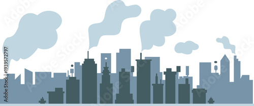 Urban Air Pollution Illustration