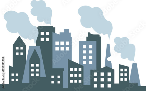 Urban Air Pollution Illustration