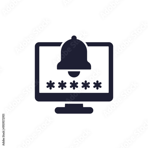 password notification icon on white