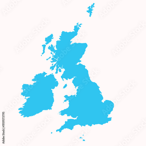 Detailed Map of United Kingdom With States and Cities