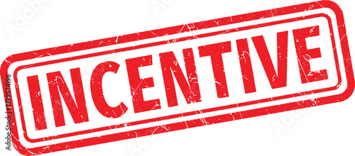 INCENTIVE red rubber stamp text