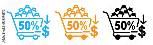 Discount shopping carts with 50 off