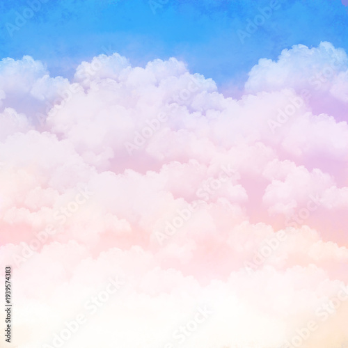 Dreamy Clouds in a Pastel Sky
