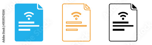 Wifi file sharing icons