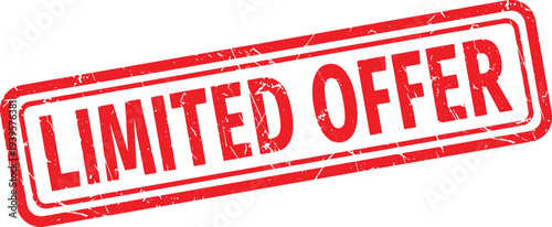LIMITED OFFER red rubber stamp text