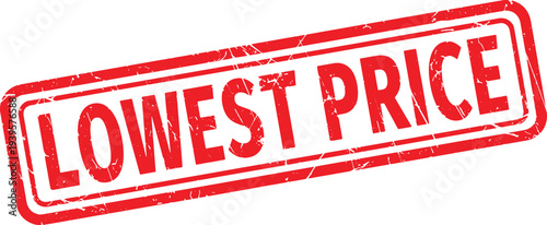 LOWEST PRICE red rubber stamp text