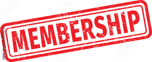 MEMBERSHIP red rubber stamp text
