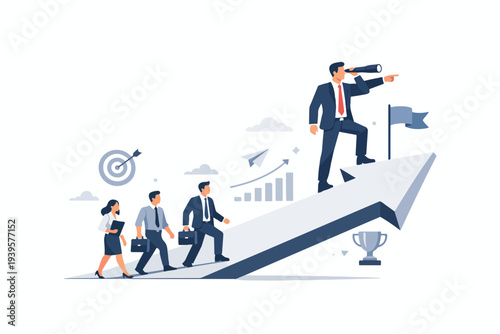 business leadership concept illustration