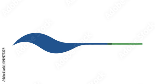 Blue Wavy Line Graphic Design Element.