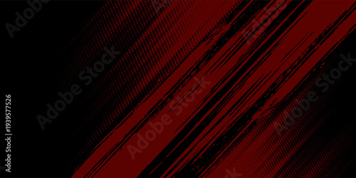 Top Halftone dots red and blue color pattern gradient grunge texture background. brush comic