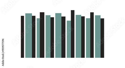 Graph with Black and Teal Bars.