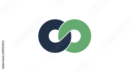 Interconnected Rings Logo Design Element.