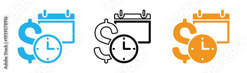 Time and financial icons