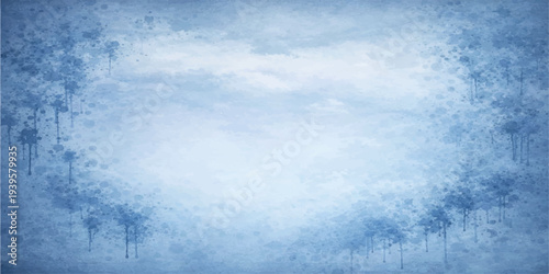 An abstract blue grunge background captures the beauty of a bright summer sky with white clouds and a clear atmosphere bathed in sunny light and texture