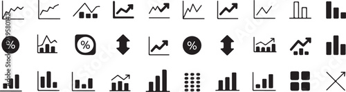 chart icon collection for dashboards reports and presentations