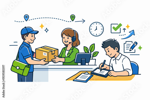 Logistics tracking and delivery service with customer support and order management