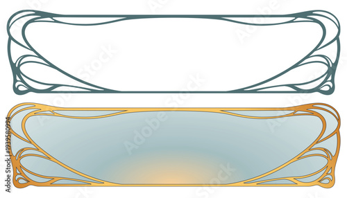 Elegant antique art nouveau borders.