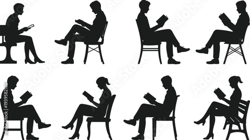 Black silhouette collection of various bird species flying and perching on branches isolated on white background, vector illustration for nature wildlife and avian conservation design assets.