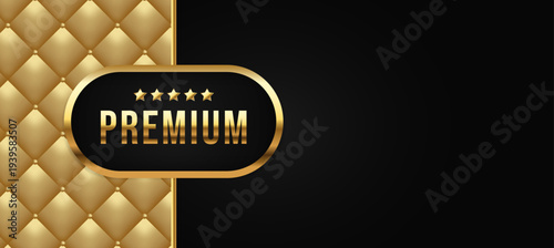 VIP banner. VIP card with gold elements. Expensive design. Template.