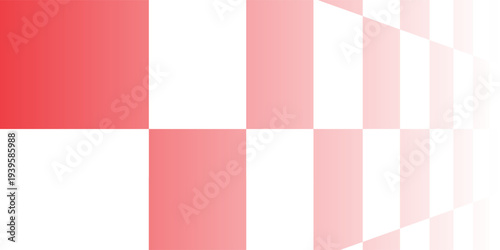 Red and white lattice vector illustration alternating into square shape medium size. abstract background modern