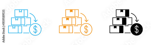 E commerce delivery and payment icons