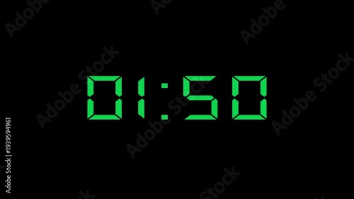 4K countdown animation, 2 minutes displays a timer counting down minutes and seconds.