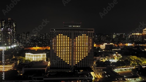 Wallpaper Mural Guangzhou Pearl River Illuminated Night Cityscape with Golden Towers Torontodigital.ca