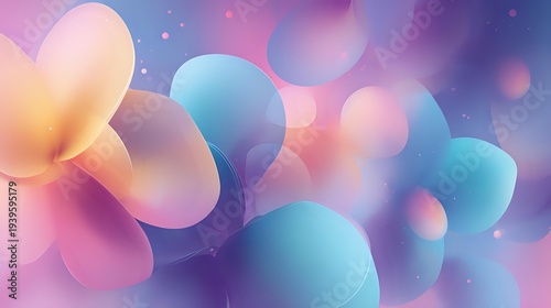 International Womens Day abstract floral inspired backdrop with rounded shapes soft gradients and professional stock lighting clarity