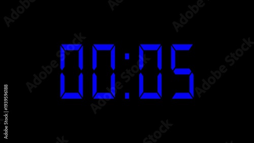4K countdown animation, 10 seconds  displays a timer counting down seconds