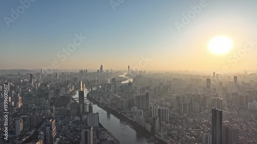 Wallpaper Mural Guangzhou Cityscape at Sunrise Over Pearl River Torontodigital.ca