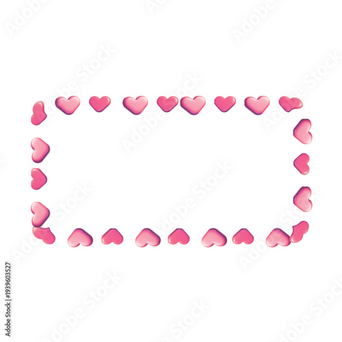 Heart rectangle frame