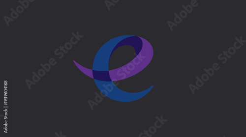 This sleek monogram ‘E’ design uses a combination of smooth gradients and an elegant silhouette to convey sophistication and modernity, ideal for branding and logos.