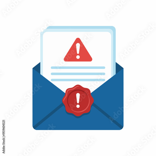 This image illustrates a letter with an urgent alert symbol, emphasizing the importance of effective communication and timely information in our fast-paced world.