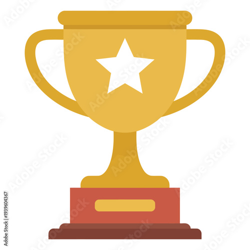 gold cup isolated on white