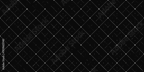 Intricate diamond pattern with white lines on a dark background