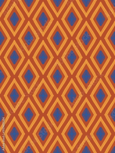 Diamond geometric seamless pattern. For textiles print, wallpapers, wrapping paper, and graphic design projects