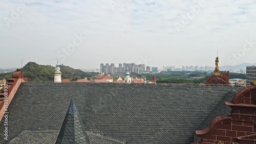 Wallpaper Mural Songshan Lake Rooftop Detail with Golden Dome and Architectural Elements Torontodigital.ca