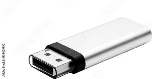 USB Flash Drive Storage Device Halftone Texture Illustration