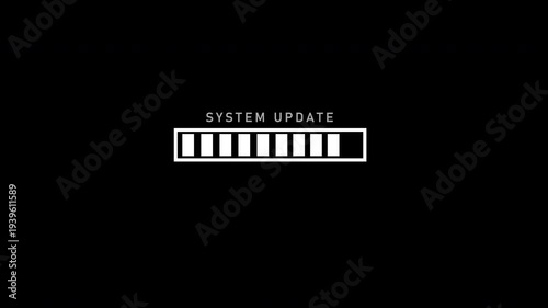 system update animation simple animation loading bar in black background