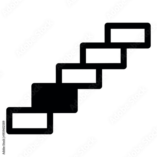 Black and white of a staircase stairs steps flat minimalistic