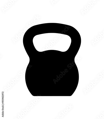 Vector black kettlebell icon