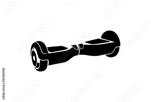 Vector hoverboard icon, black